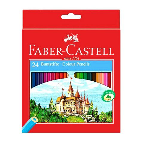 FABER－CASTELドイツグローブ24色水溶性カラー鉛筆