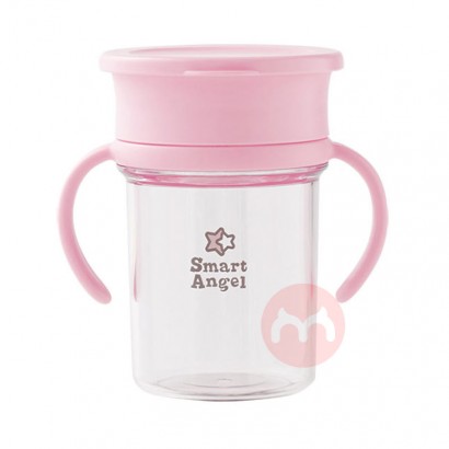 Smart Angel日本の赤ちゃん360度防漏学飲杯ピンク