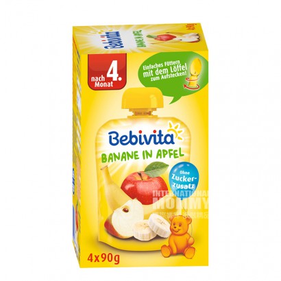 Bebivitaドイツ貝唯他バナナリンゴ泥吸楽4ヶ月以上360 g