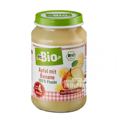 【2点】DmBioドイツDmBio有機リンゴバナナ泥4ヶ月以上