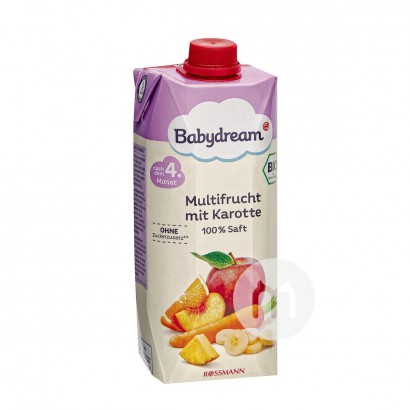 【2点】BabydreamドイツBabydreamオーガニックフルーツニンジンジュース500 ml