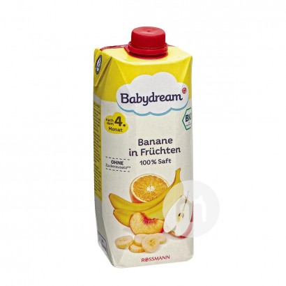 【2点】BabydreamドイツBabydreamオーガニックバナナリンゴオレンジジュース500 ml