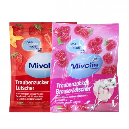 【4点入り】MivolisドイツMivolis多種ビタミン+グルコースキャンディイチゴ味*2+復盆子味*2