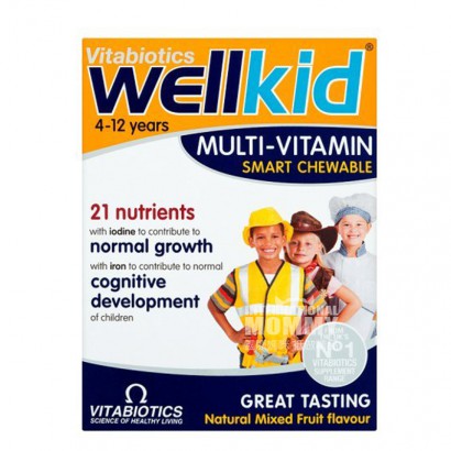 VitabioticsイギリスWellKid児童複合ビタミン4-12歳