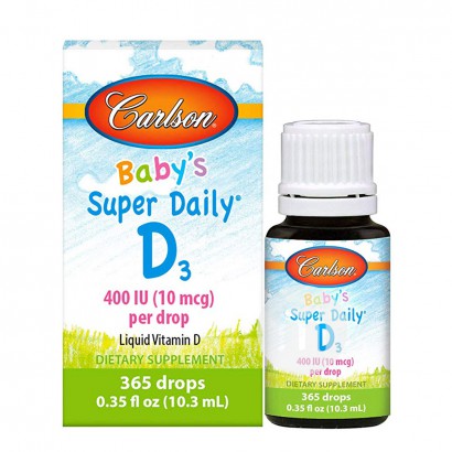 Carlsonアメリカ康一生赤ちゃんビタミンD 3滴剤
