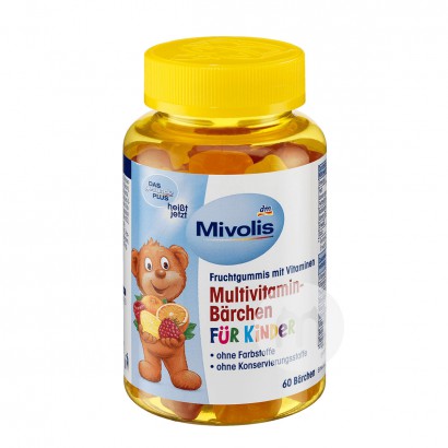 【4件】MivolisドイツMivolisクマ多種ビタミン軟糖