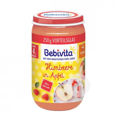 【2点】Bebivitaドイツ貝唯他復盆リンゴ泥4ヶ月以上
