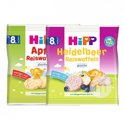【4点入り】HiPPドイツ喜宝オーガニック天然歯磨き米餅リンゴ味*2+...