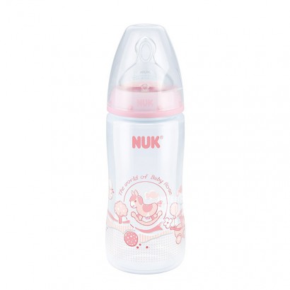 NUKドイツNUK広口PPプラスチックカートゥーン哺乳瓶300 ml 0-6ヶ月