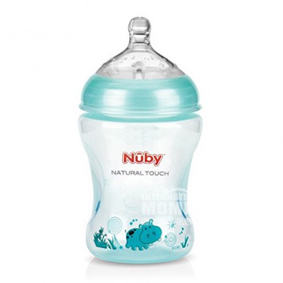 Nubyアメリカヌーピー自然乳感ワイド口PP哺乳瓶240 ml 0ヶ月以上