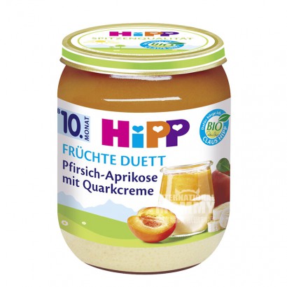 HiPPドイツ喜宝オーガニック桃杏バナナヨーグルトフルーツ泥10ヶ月以上*6
