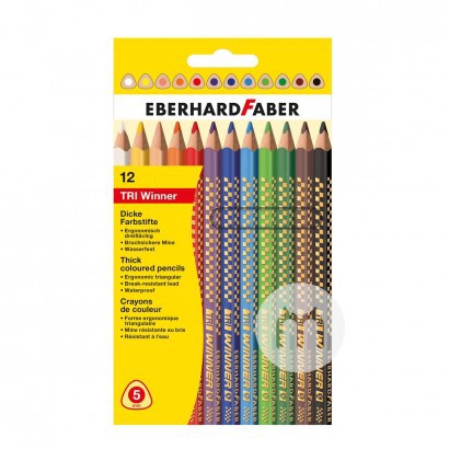 EBERHARD FABERドイツEBERHARD FABER子供用三角色鉛筆12個入り