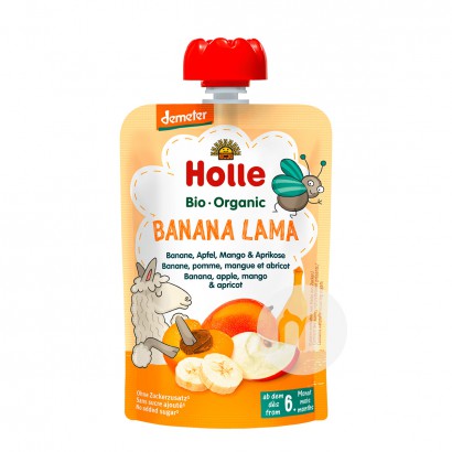 Holleドイツケリーオーガニックバナナアンズマンゴーリンゴ泥吸楽100 g*6