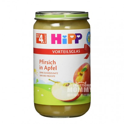 HiPPドイツ喜宝有機リンゴ桃泥