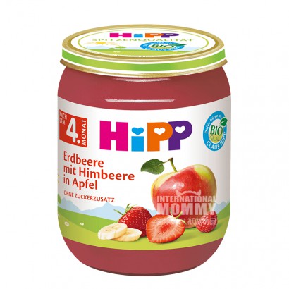 【2点】HiPPドイツ喜宝オーガニックイチゴ複盆リンゴ泥