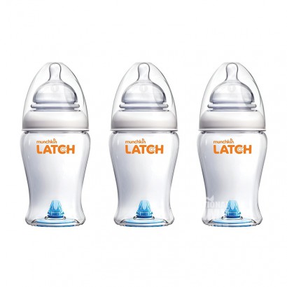 Munchkinアメリカマッケンジー膨張防止LATCH広口哺乳瓶3本2...