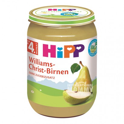 HiPPドイツ喜宝有機ウィリアムズ梨泥4ヶ月以上190 g*6