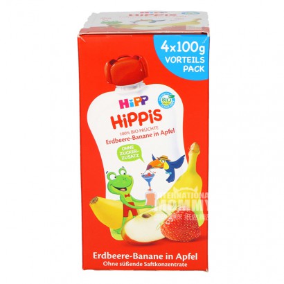 HiPPドイツ喜宝吸楽オーガニックイチゴバナナリンゴ泥12ヶ月以上40...