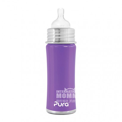 Pura kikiアメリカプラチッチ幅口径膨張防止ステンレス哺乳瓶32...
