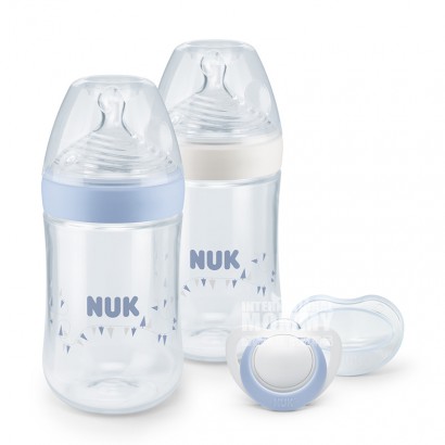 NUKドイツNUK超広口PP哺乳瓶安抚乳口3件套服0-18ヶ月