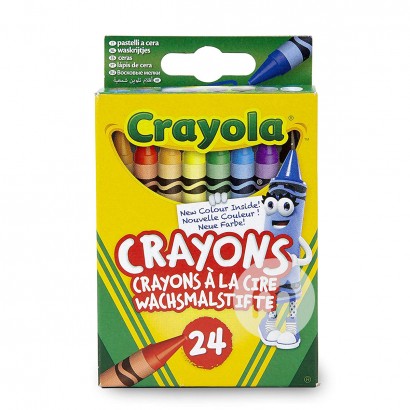 Crayolaアメリカ絵児楽キッズカラークレヨンジャケット24色