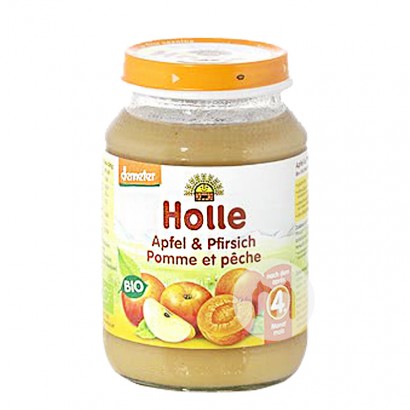 【2点】Holleドイツケリーオーガニックリンゴ桃泥4ヶ月以上