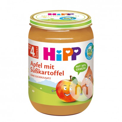 【2点】HiPPドイツ喜宝オーガニックリンゴ芋泥4ヶ月以上