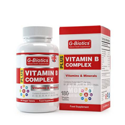 G BioticsイギリスG Biotics複合ビタミンB錠180粒