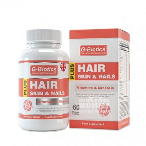 G BioticsイギリスG Biotics髪の毛皮膚爪栄養素60粒
