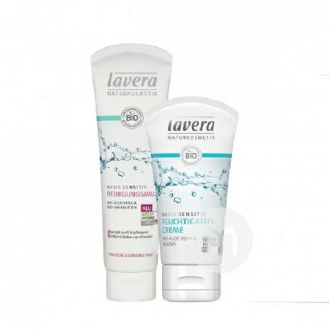 【2点入り】Laveraドイツラヴィ二合一基礎ケア洗顔料+クリーム