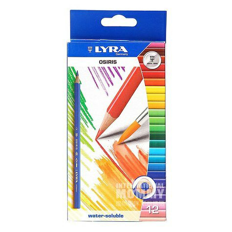LYRAドイツ芸雅児童水溶性カラー鉛筆12本入り