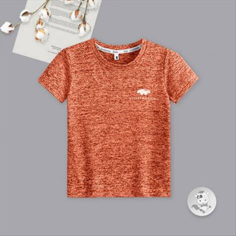 Verantwortung明徳は男女の赤ちゃんの経典の快適な通気の速乾Tシャツのオレンジ色を担当します