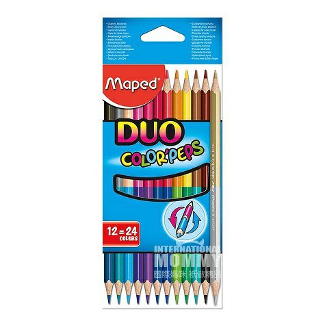 Mapedフランスのマベドの2色の色の鉛筆の12本の詰め