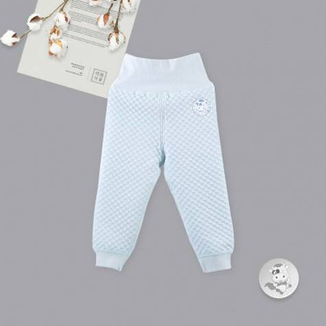 Verantwertung明徳は男女の赤ちゃんの有機綿の高腰保護パンツの青(2つのコース)を担当しています。