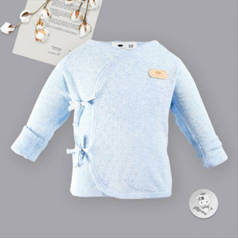 Verantwertung明徳は男女の赤ちゃんの有機彩綿四季の薄い新生児のねじ提花上着(2枚セット)を担当しています。
