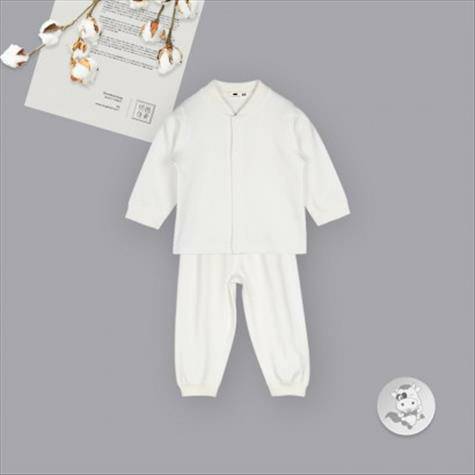 Verantwertung明徳は男女の赤ちゃんの有機綿パジャマの家庭服を担当してヨーロッパ式の経典の上着のズボンのスーツ(2枚のセット)