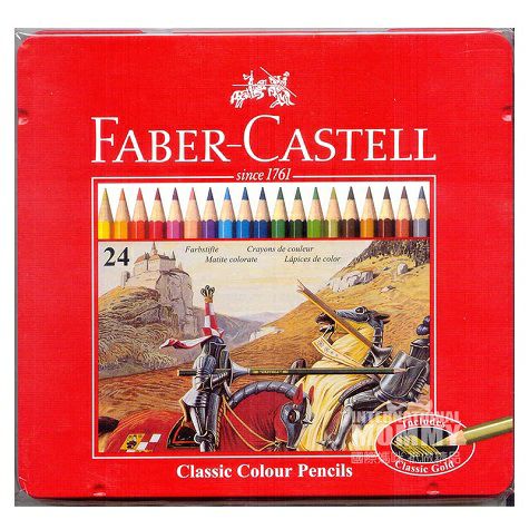 FABER-CASTELLドイツグローブガ24色クラシックメタルボックスカラー鉛筆
