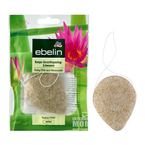 Ebelinドイツイベリンこんにゃく繊維角質除去クレンジング洗顔スポンジ