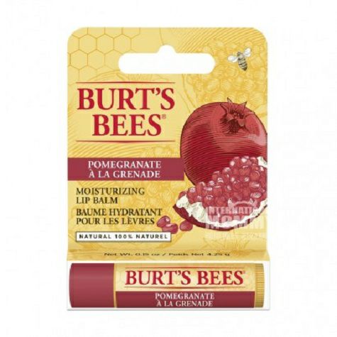 BURT'S BEESアメリカミツバチ天然赤ザクロ柔らかい保湿リップクリーム