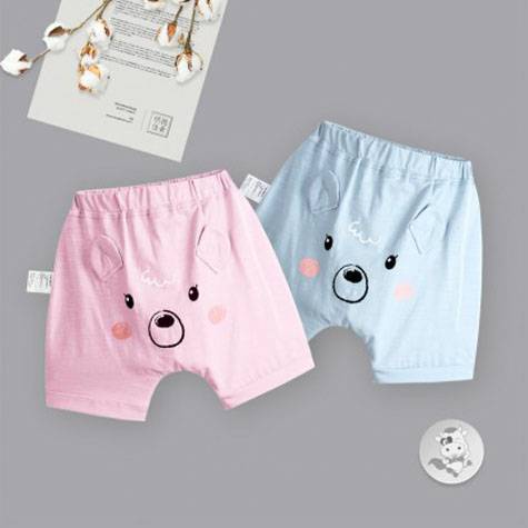 【2点】Verantwortung明徳は男女の赤ちゃんのファッションがかわいい小耳熊ハレンの5分のPPズボンの青+ピンクを担当しています