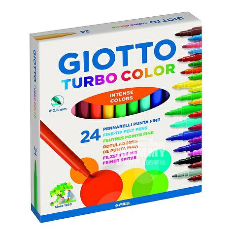 GIOTTOイタリアGIOTTO 24色細棒水洗可能ペン