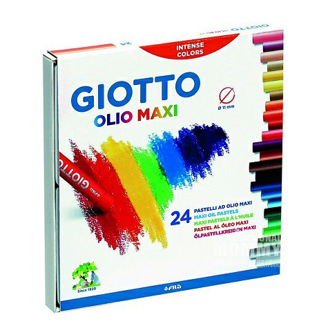 GIOTTOイタリアGIOTTO 24色の太さの水洗い可能な油絵棒