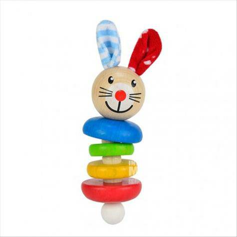 Eichhornドイツのエヒホーンの赤ちゃんの木製のウサギの輪のおもちゃ