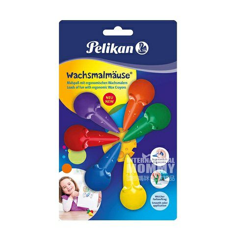 Pelikanドイツ百利金児童ネズミ型エコクレヨン6色