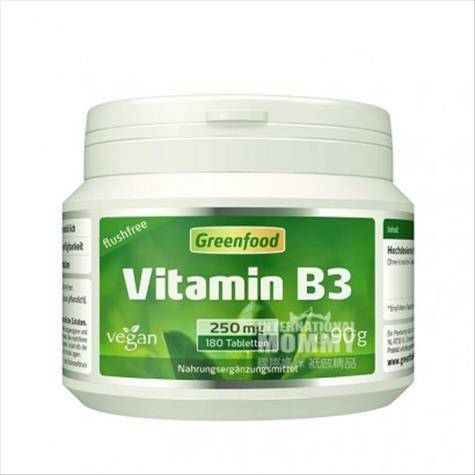 GreenfoodオランダGreenfoodビタミンB 3(ニコチン酸)250 mgカプセル180粒