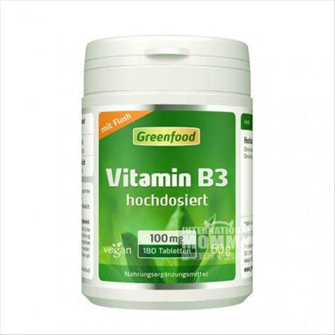GreenfoodオランダGreenfoodビタミンB 3(ニコチン酸)100 mgカプセル180粒