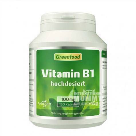 GreenfoodオランダGreenfoodビタミンB 1 100 mgカプセル150粒