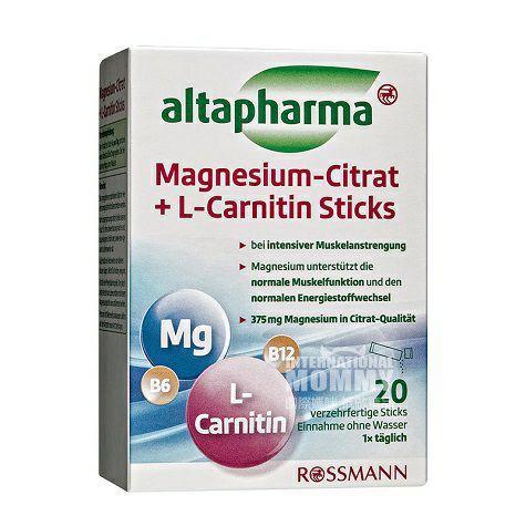 AltapharmaドイツAltapharmaクエン酸マグネシウム+左旋肉塩基棒