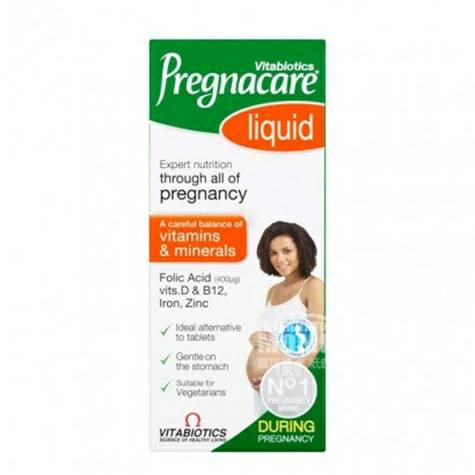 VitabioticsイギリスPregnacare妊娠期補鉄葉酸栄養液