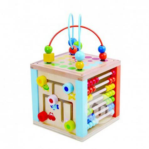 Tooky ToyドイツTooky Toy赤ちゃん珠の百宝箱の知能のおもちゃを回ります